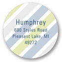 Transparent Stripes -- Circle Return Address Labels