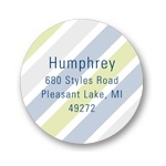 Transparent Stripes -- Circle Return Address Labels
