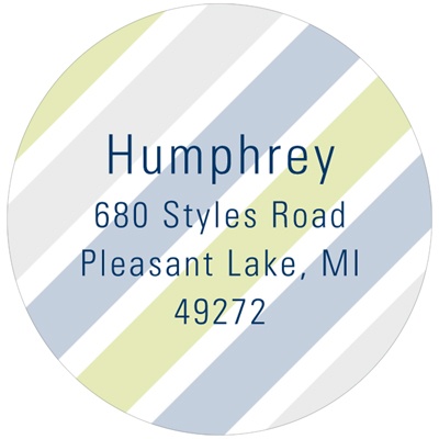 Transparent Stripes -- Circle Return Address Labels