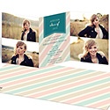 Muted Stripes -- Personalized Photo Graduation Invitations