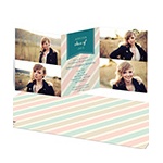 Muted Stripes -- Personalized Photo Graduation Invitations