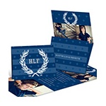 Collegiate Monogram -- High School Graduation Party Invitations