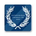 Collegiate Stripes -- Monogram Return Address Labels