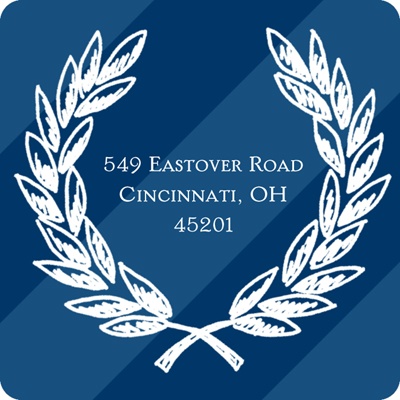 Collegiate Stripes -- Monogram Return Address Labels