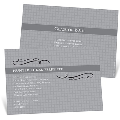 Scholarly Scripted -- Traditional Graduation Invitations