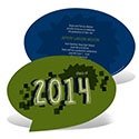 Say It All in Green -- Unique Graduation Invitations