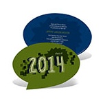 Say It All in Green -- Unique Graduation Invitations