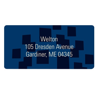 Contemporary Pattern in Blue -- Modern Address Labels