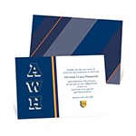 Sophisticated Stripes -- Personalized Graduation Invitations