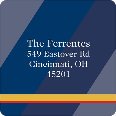 Sophisticated Stripes -- Graduation Address Labels