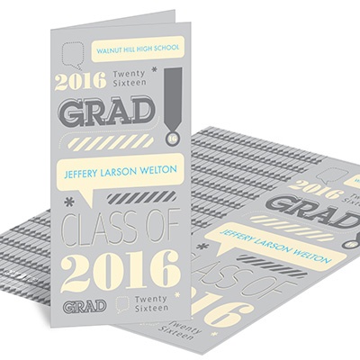 Speech Bubble Style -- Modern Graduation Invitations