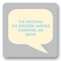 Speech Bubble Style -- Fun Address Labels