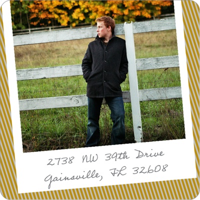 THE GOLDEN TICKET -- BOY PHOTO BIRTH ANNOUNCEMENT, 2in. x 4in. Folded Holiday Card
