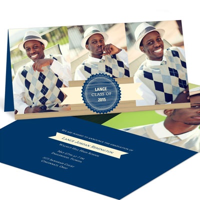 Wood Grain Graduate -- Graduation Photo Announcements