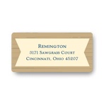 Wood Grain Graduate -- Graduation Return Address Labels
