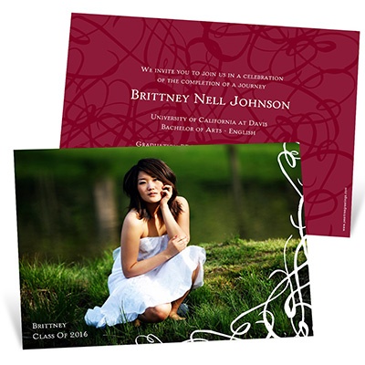 Senior Swirls -- College Graduation Invitations