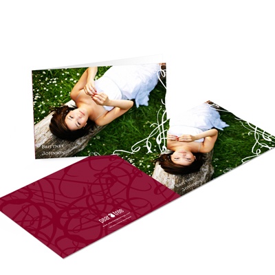 THE GOLDEN TICKET -- BOY PHOTO BIRTH ANNOUNCEMENT, 2in. x 4in. Folded Holiday Card