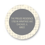 Sassy Stars -- Circle Address Labels