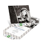 Monogram Ribbon -- Photo Graduation Open House Invitations