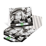 Monogram Ribbon -- Photo Graduation Thank You Cards