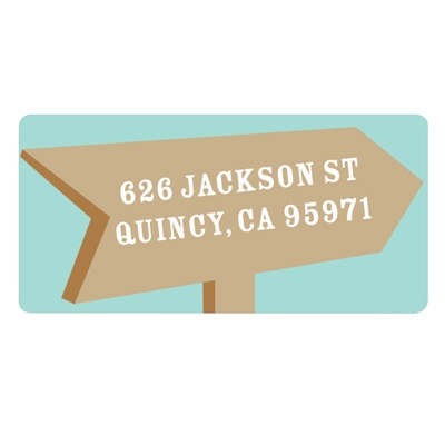 Pointing to the Future -- Graduation Address Labels