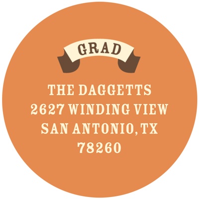 Vintage Banner -- Graduation Address Labels
