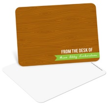 Custom Wood Grain Greeting -- Teacher Stationery