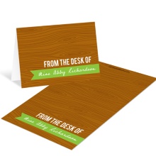 Custom Wood Grain Greeting -- Wood Grain Notelettes