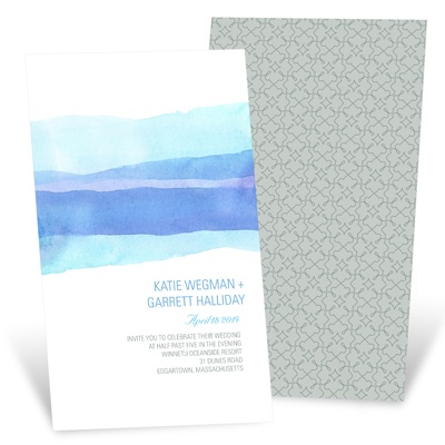 Vivid Blue Watercolor -- Elegant Wedding Invitations