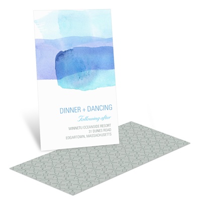 Vivid Blue Watercolor -- Reception Invitation Cards