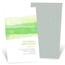 Vivid Green Watercolor -- Elegant Wedding Invitations
