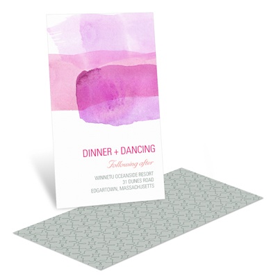 Vivid Pink Watercolor -- Reception Invitation Cards