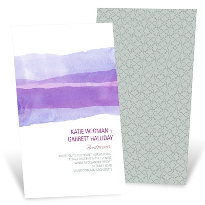 Vivid Purple Watercolor -- Elegant Wedding Invitations