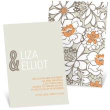 Blissful Blooms -- Vintage Floral Wedding Invitations