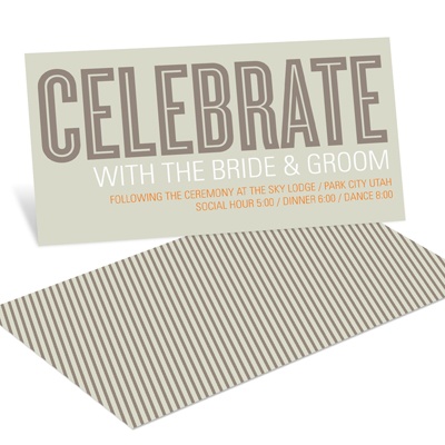 Modern Celebration -- Reception Cards