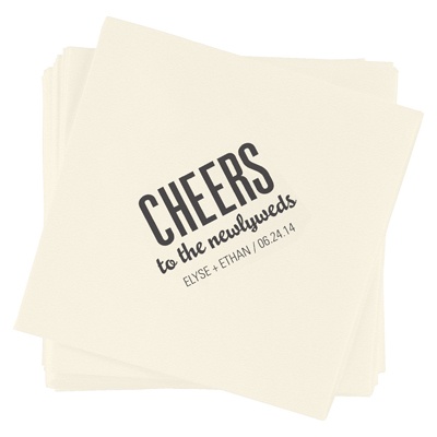 Bold Cheers -- Wedding Napkins