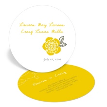 Bold Beauty -- Circle Wedding Invitations