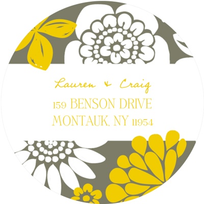 Bold Beauty -- Personalized Wedding Return Address Labels