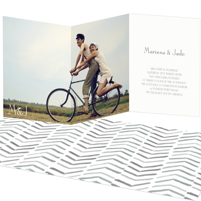 Chevron Dreams -- Trifold Wedding Invitations