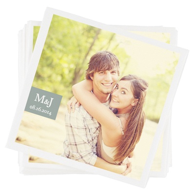 Monogrammed Photo -- Photo Napkins