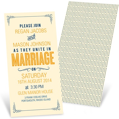 Happily Ever Headlines -- Poster Style Wedding Invitations