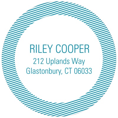 Diagonal Dimension -- Circle Return Address Labels