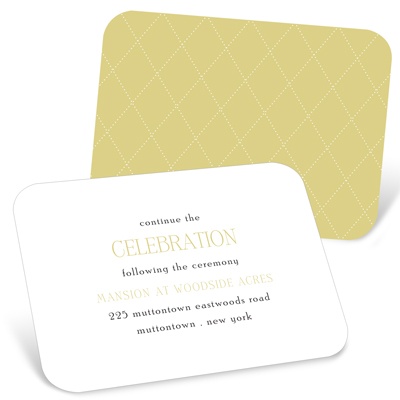 Diamond Detail -- Wedding Reception Cards