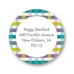 Precious Plaid -- Baby Shower Address Labels
