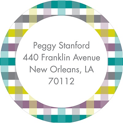 Precious Plaid -- Baby Shower Address Labels