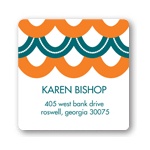 Sweetly Strung Scallops -- Baby Shower Return Address Labels