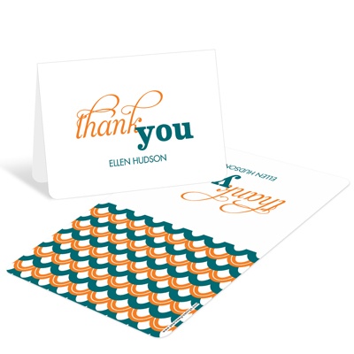 Sweetly Strung Scallops -- Personalized Thank You Cards