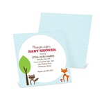 Nesting Outdoors -- Woodland Baby Shower Invitations