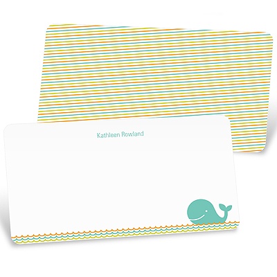 Striped Sea -- Whale Thank You Cards