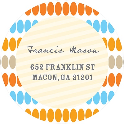 Dotted Shower -- Baby Shower Return Address Labels